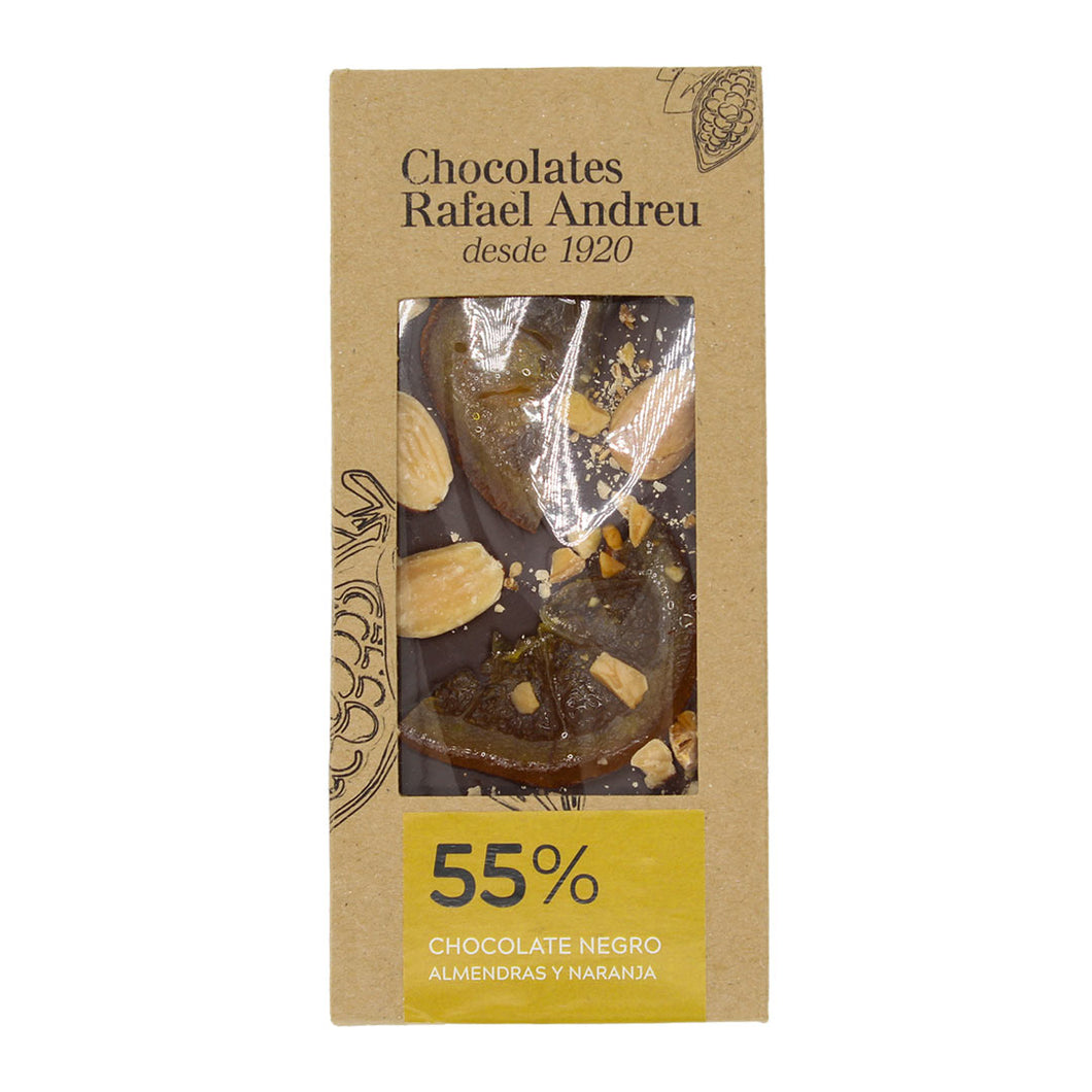 Tauleta de Xocolata al 55% Ametlles i Taronja